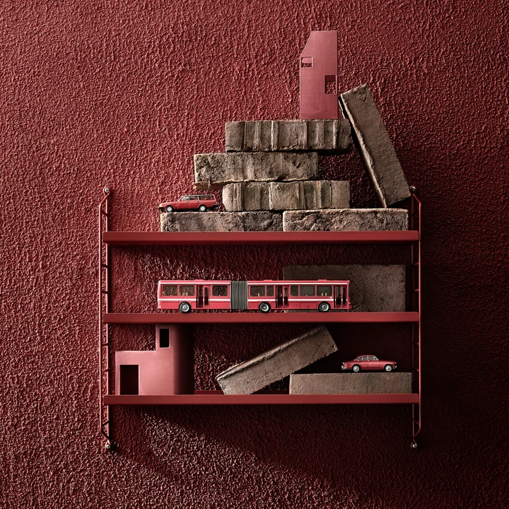 Pocket String - Metaal, bruinrood RAL 3012