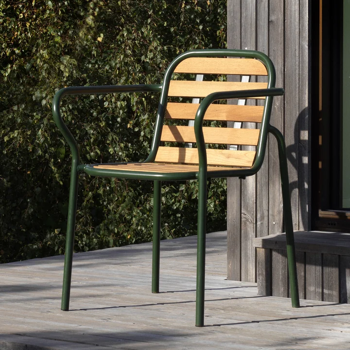 Normann Copenhagen Vig - Fauteuil, donkergroen / robinia