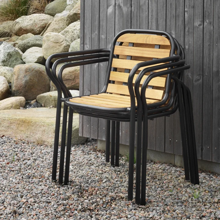 Normann Copenhagen Vig - Fauteuil, zwart / robinia