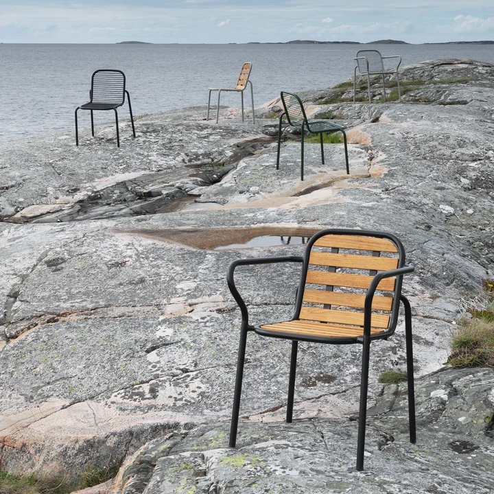 Normann Copenhagen Vig - Fauteuil, zwart / robinia