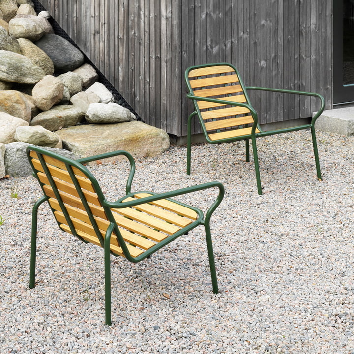 Normann Copenhagen Vig - Loungestoel, donkergroen / robinia