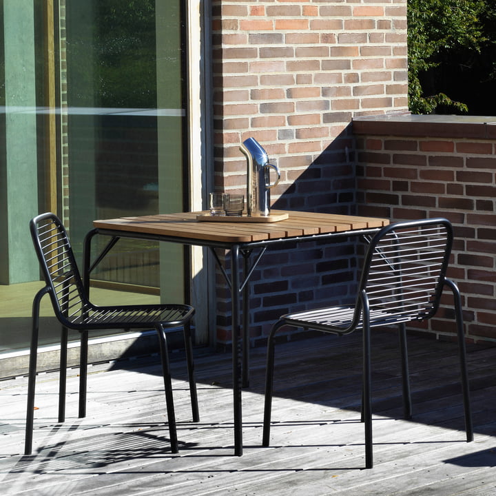 Normann Copenhagen - Vig Stoel, zwart, Vig Tafel, zwart / robinia