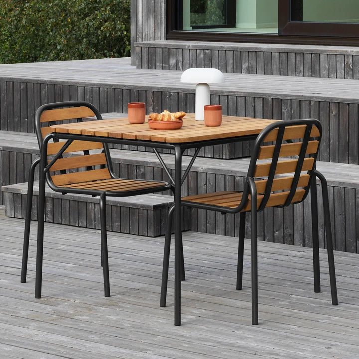 Normann Copenhagen - Vig Stoel, Vig tafel, zwart / robinia
