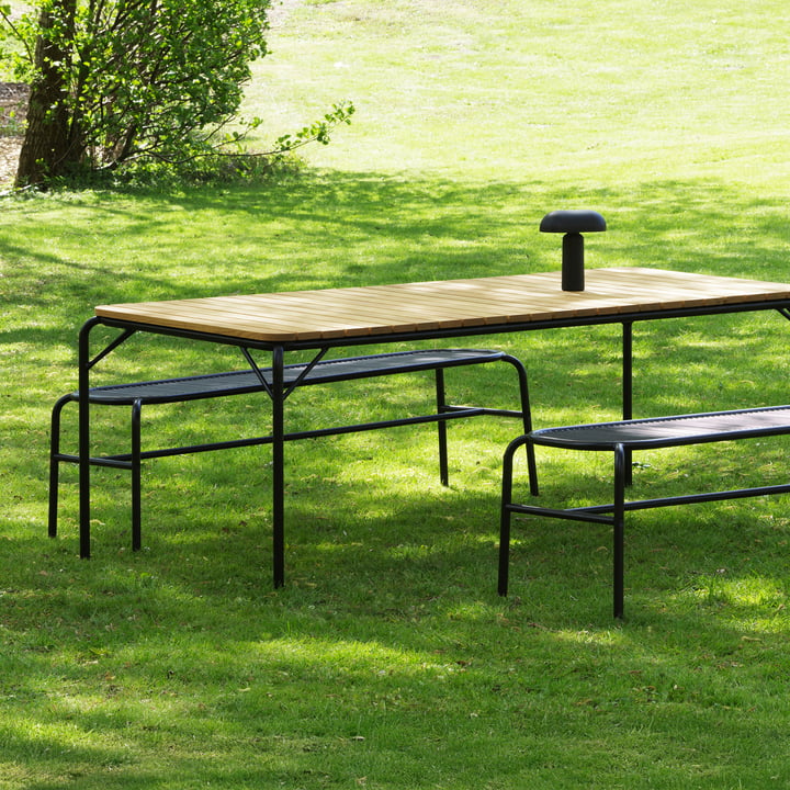 Normann Copenhagen - Vig Tafel, 90 x 200 cm, zwart / robinia, Vig bank