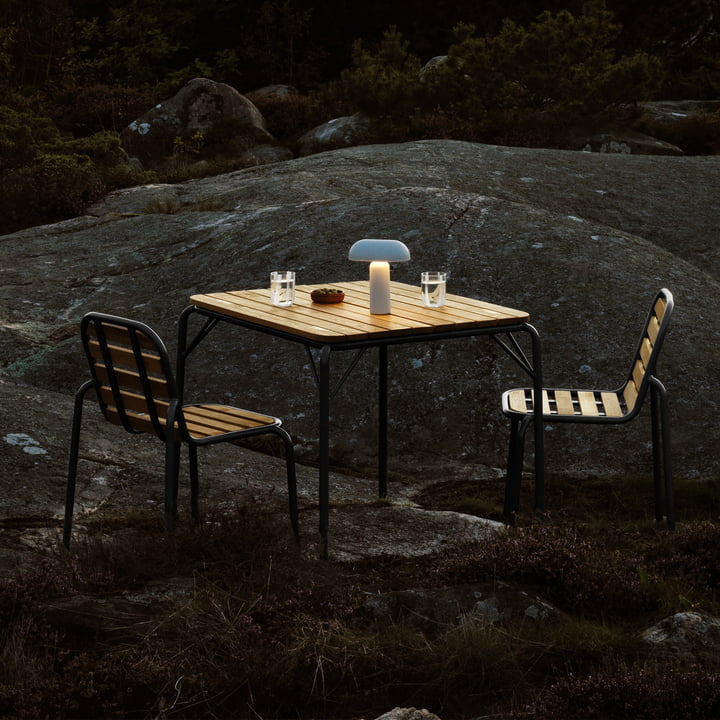 Normann Copenhagen - Vig Tafel, 90 x 80 cm, Vig Stoel, zwart / robinia