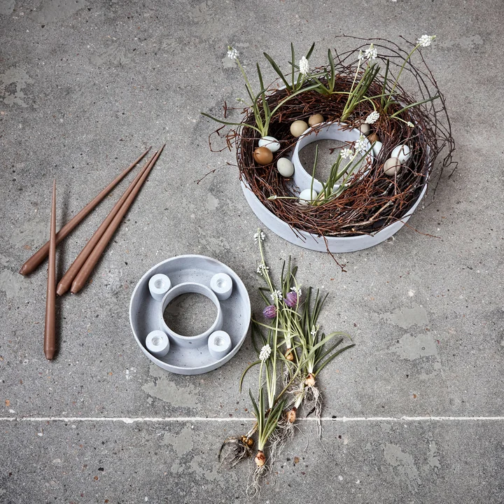 The Ring Kandelaar van House Doctor in de kleur grijs