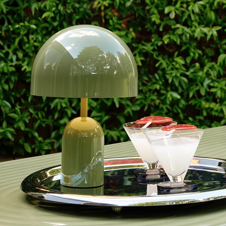 Tom Dixon - Bell LED tafellamp met oplaadbare batterij, mosgroen