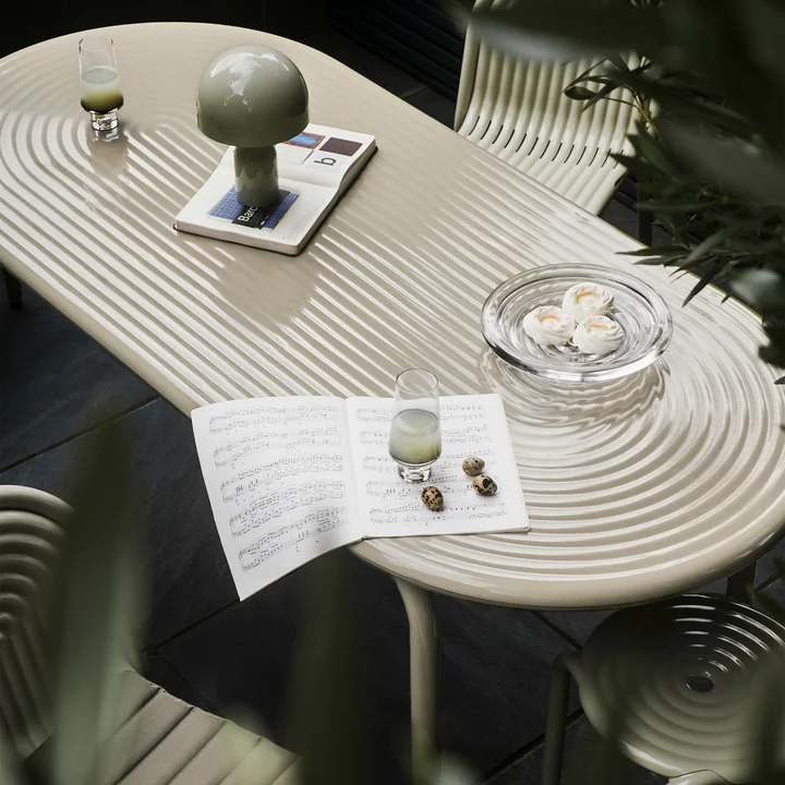 Tom Dixon - Groove Tuintafel, 186 x 86 cm, putty