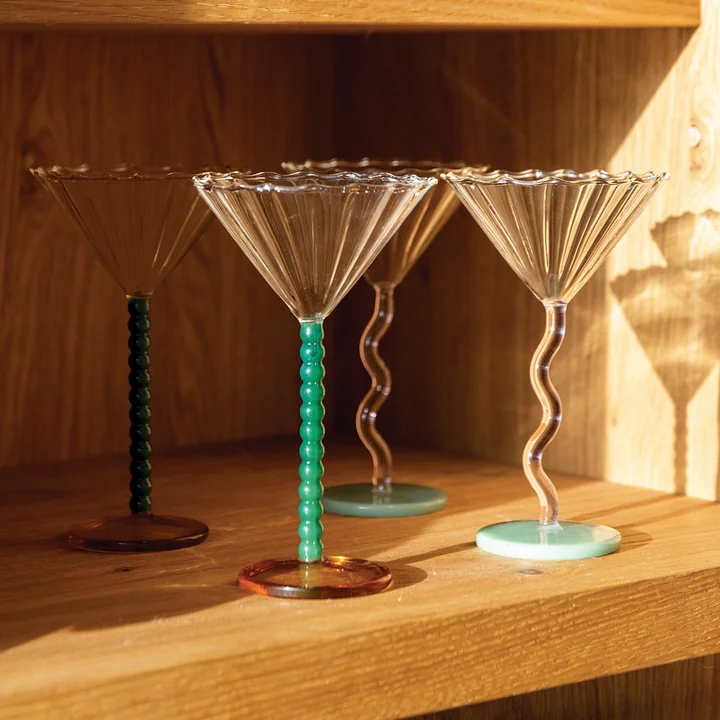 & klevering - Coupe Perle en Curve cocktailglazen