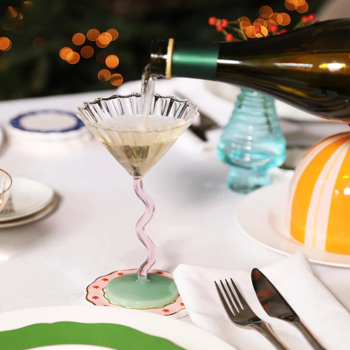 & klevering - Coupe Curve cocktailglas, roze