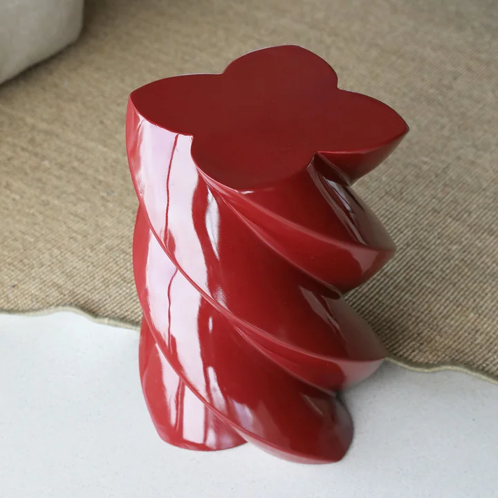 & klevering - Marshmallow bijzettafel 39,5 x Ø 29 cm, bordeauxrood