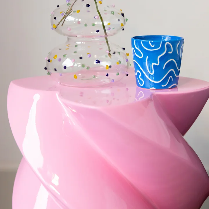 & klevering - Marshmallow bijzettafel 39,5 x Ø 29 cm, roze