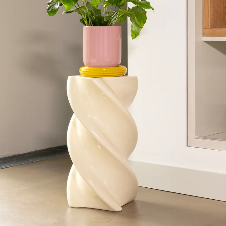 & klevering - Marshmallow bijzettafel 54 x Ø 29,5 cm, gebroken wit