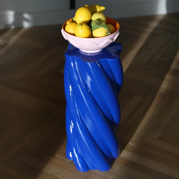 & klevering - Marshmallow bijzettafel 55 x Ø 25 cm, blauw