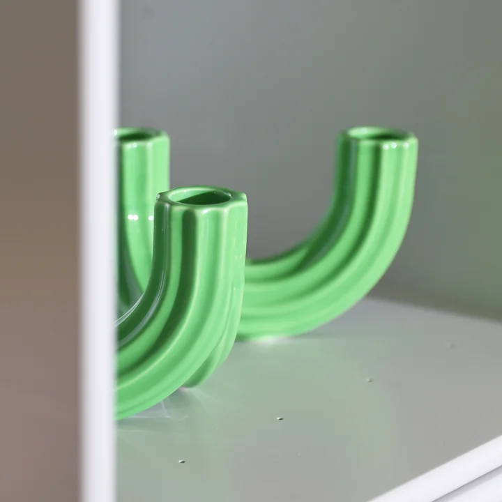 & klevering Churros - Kaarshouder 9 x Ø 21,5 cm, groen