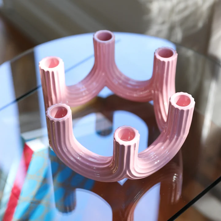 & klevering Churros - Kaarshouder 11 x Ø 23,5 cm, roze