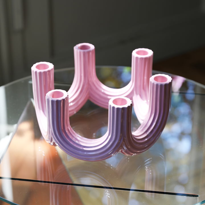 & klevering Churros - Kaarshouder 11 x Ø 23,5 cm, roze