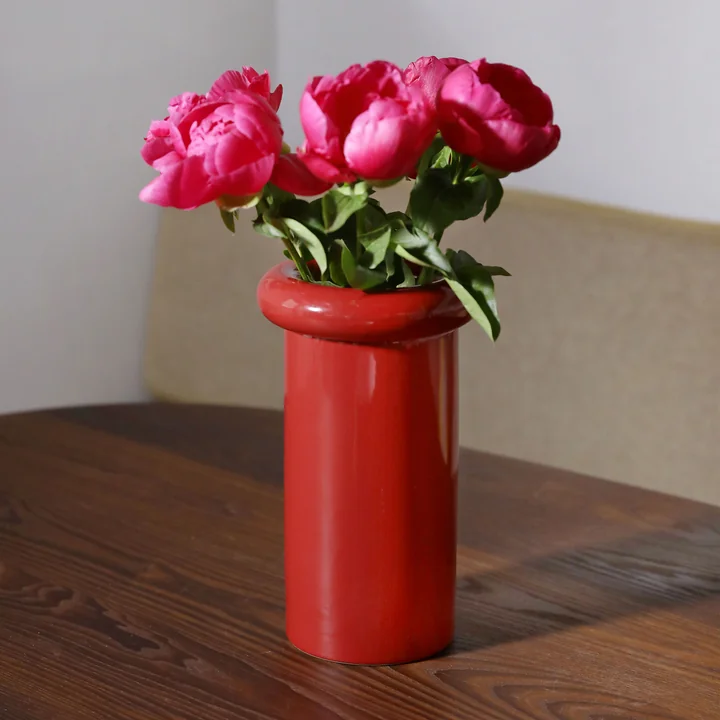 & klevering - Tulbandvaas 27 x Ø 16 cm, bordeauxrood