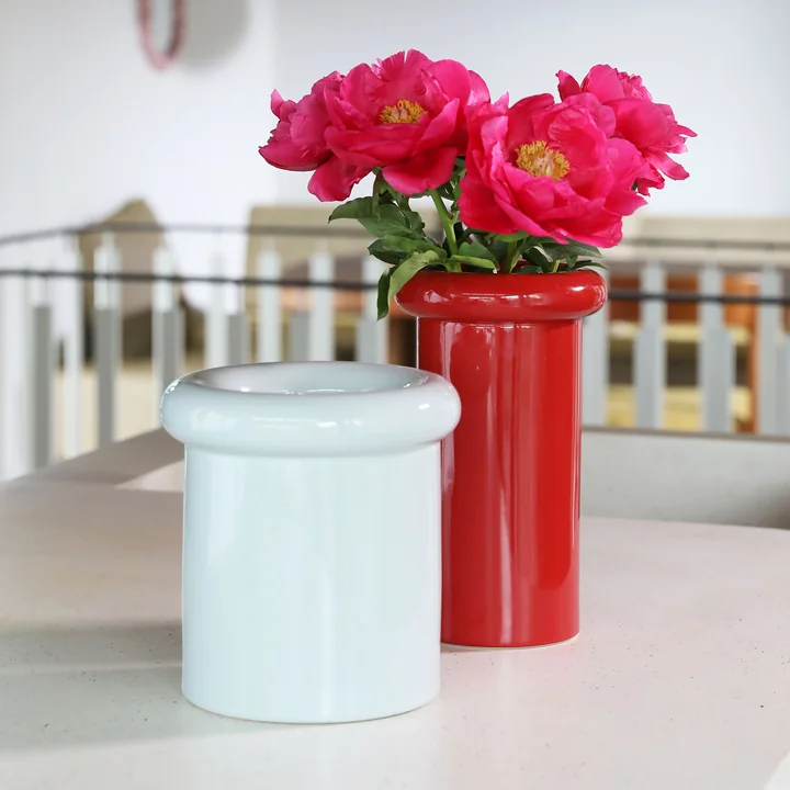 & klevering - Tulbandvaas, mist en bordeauxrood