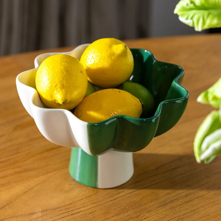 & klevering Sun - Kom Ø 20 cm, groen / wit