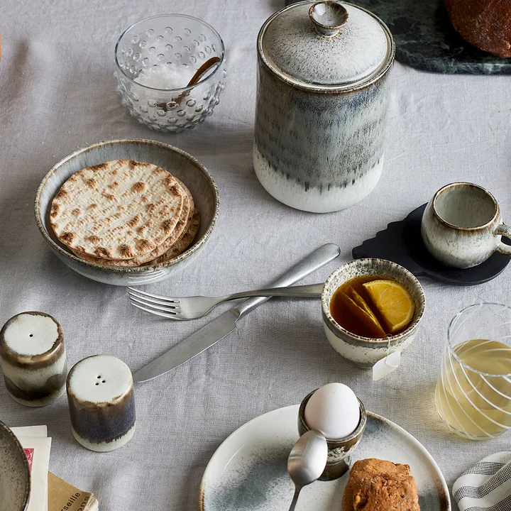 Bloomingville - Paula voorraadpot, 1,3 L, grijs / veelkleurig