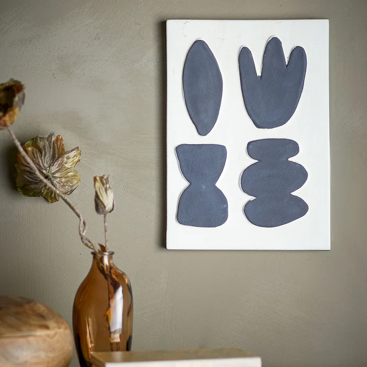 Bloomingville - Lutton wanddecoratie, 20 x 28,5 cm, wit/grijs