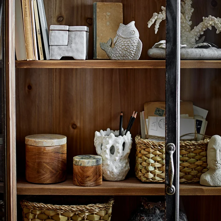 Bloomingville - Fianna vaas, h 12,5 cm, wit