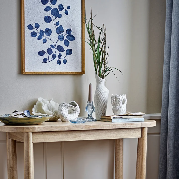 Bloomingville - Fianna vaas, h 12,5 cm, wit