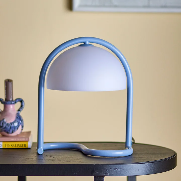 Bloomingville - Favour tafellamp, Ø 24,5 x 29,5 cm, blauw