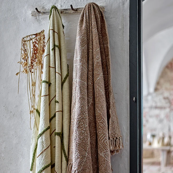 Bloomingville - Osasio deken, 130 x 150 cm, groen