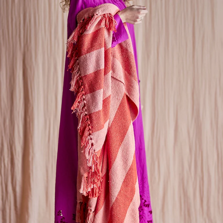 Bloomingville - Frello deken, 130 x 160 cm, oranje