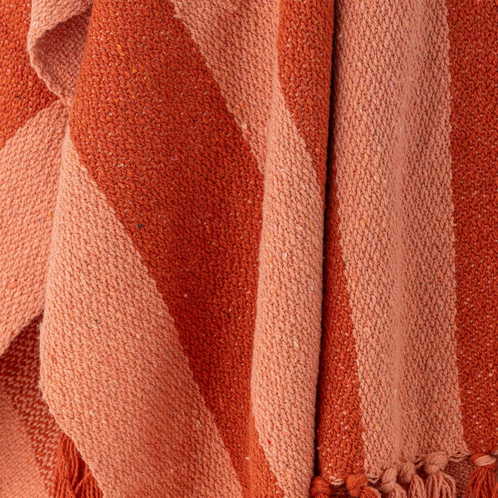 Bloomingville - Frello deken, 130 x 160 cm, oranje