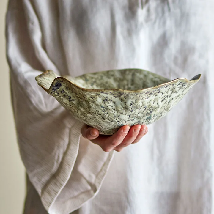 Bloomingville - Lennon kom, Ø 27 x 9,5 cm, grijs