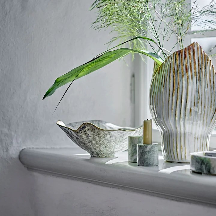 Bloomingville - Lennon kom, Ø 27 x 9,5 cm, grijs