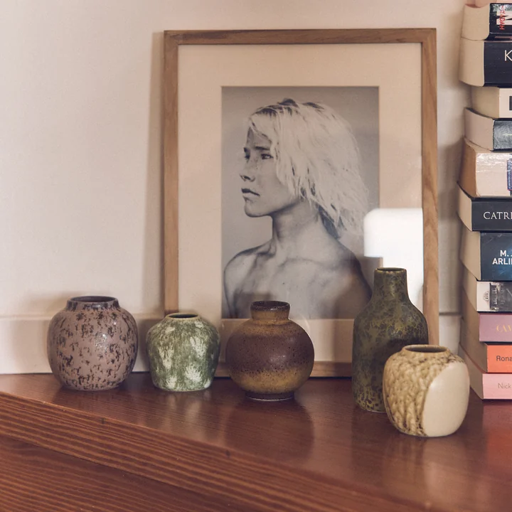 HKliving - 70's Keramische vazen, achtervolging (set van 5)