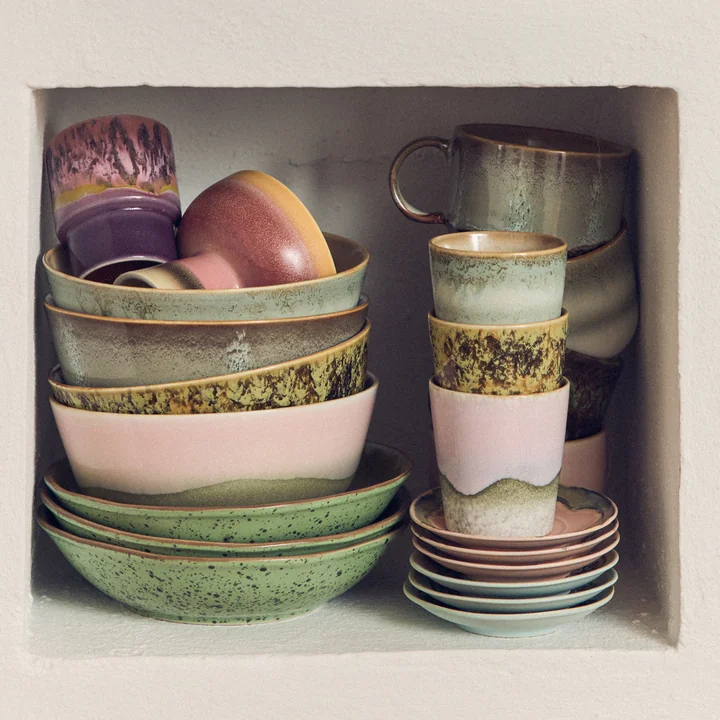 HKliving - 70's Ramen kom, Ø 19 cm, koffiemok, 230 ml