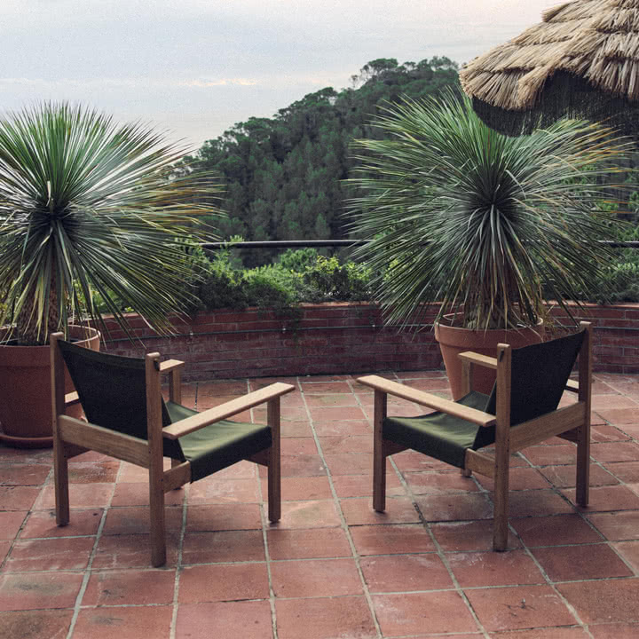 HKliving Explorer Chair -, legergroen