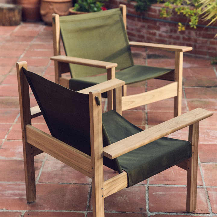 HKliving Explorer Chair -, legergroen