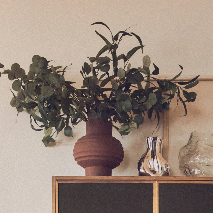 HKliving Handcarved - Terracotta vaas, Bol