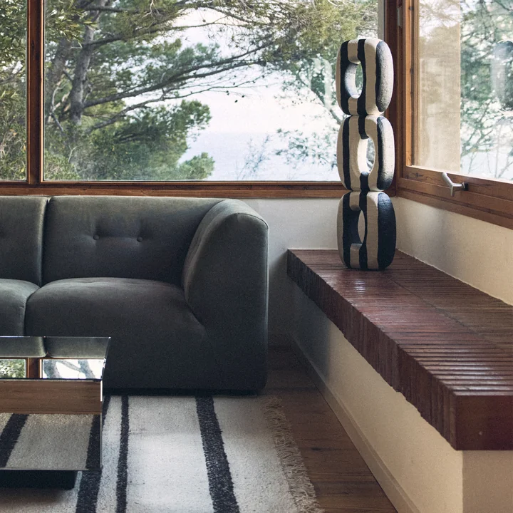 HKliving - Monochrome kunstsculptuur, zwart/wit