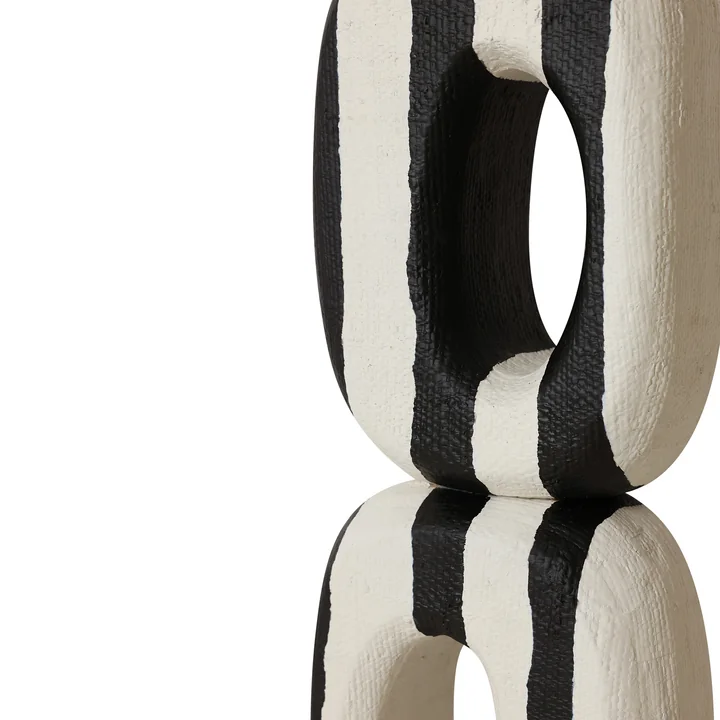 HKliving - Monochrome kunstsculptuur, zwart/wit