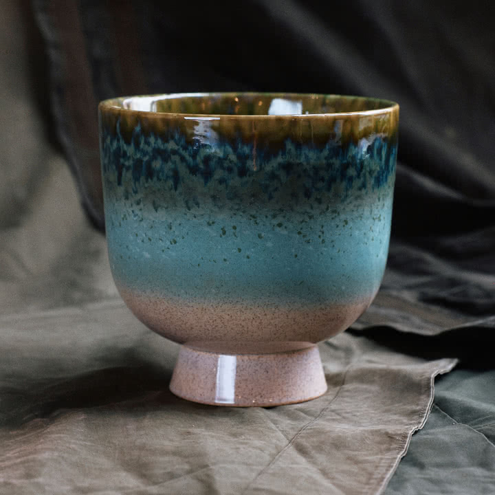 HKliving Retro - Bloempot Ø 20.5 cm, lagune
