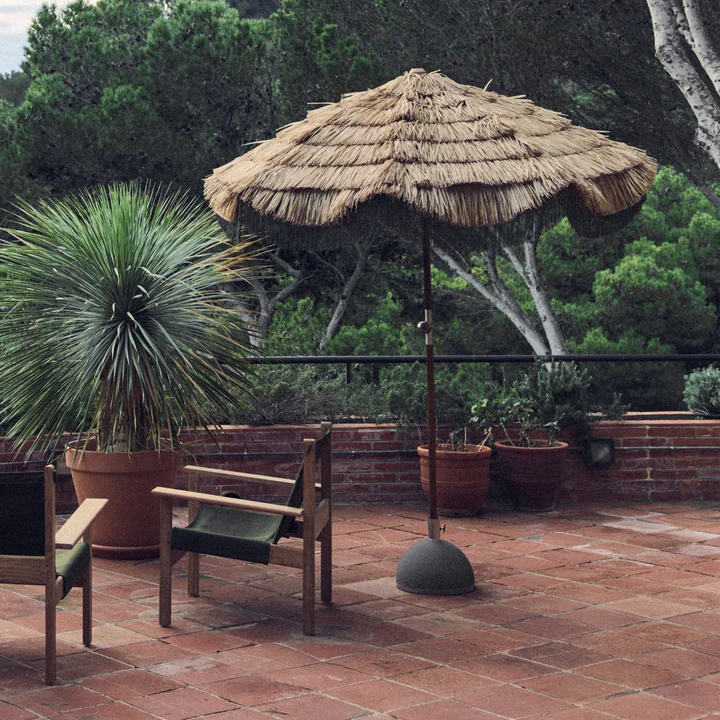 HKliving Serengeti - Parasol, Ø 192 cm, naturel