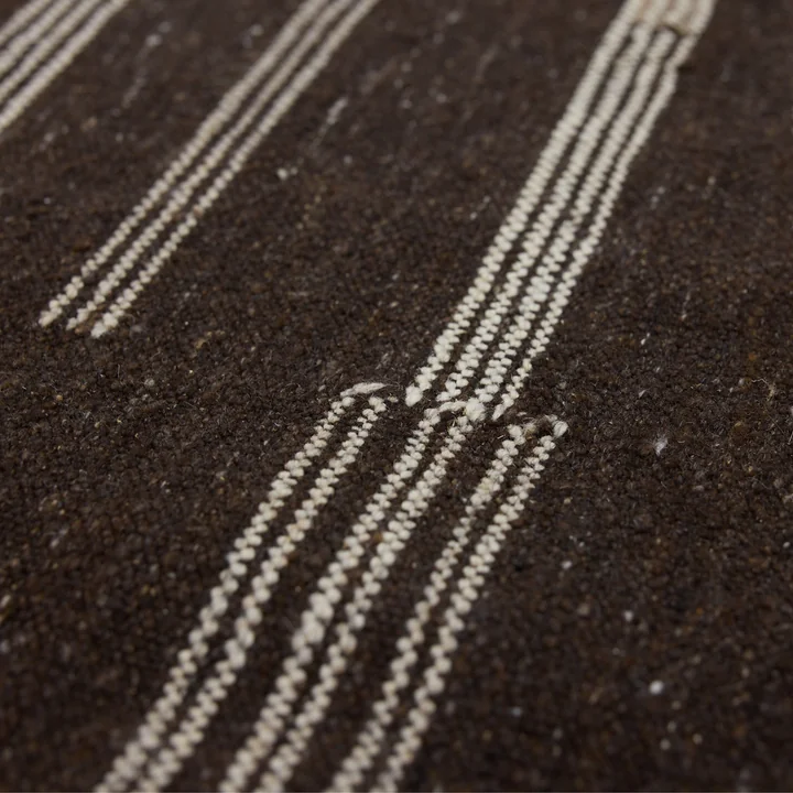 HKliving Striped Kelim - Wollen vloerkleed, 150 x 240 cm, bruin