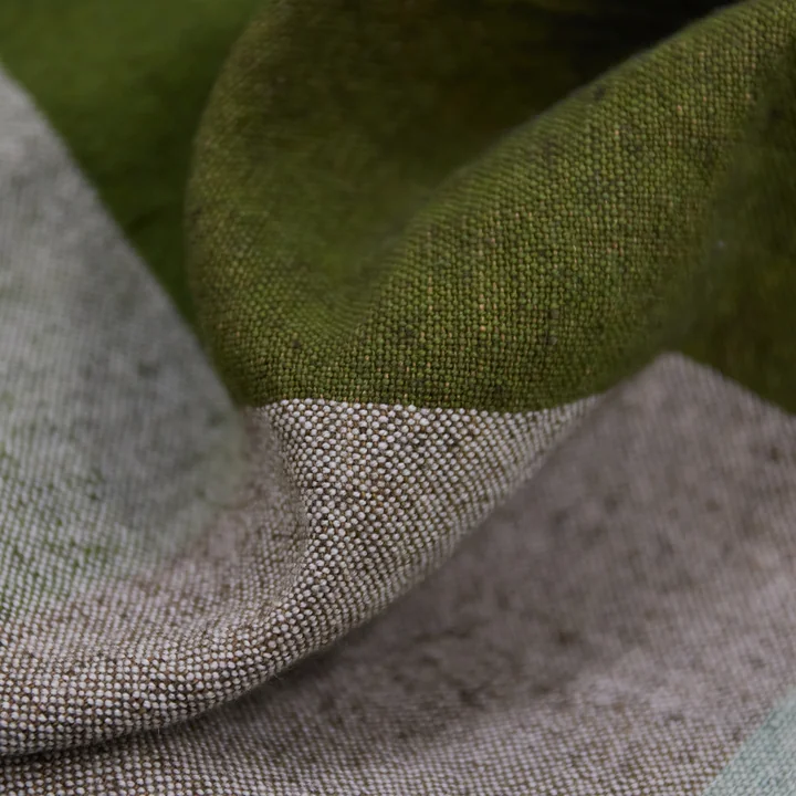 HKliving Vida Check - Tafelkleed, 140 x 220 cm, mint/olijf