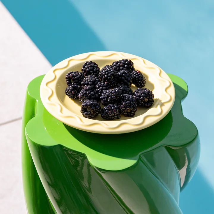 & klevering Mochi - Bord, Ø 17,5 cm, geel