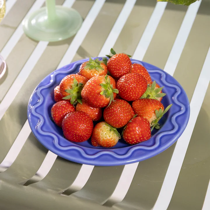 & klevering Mochi - Bord, Ø 17,5 cm, blauw