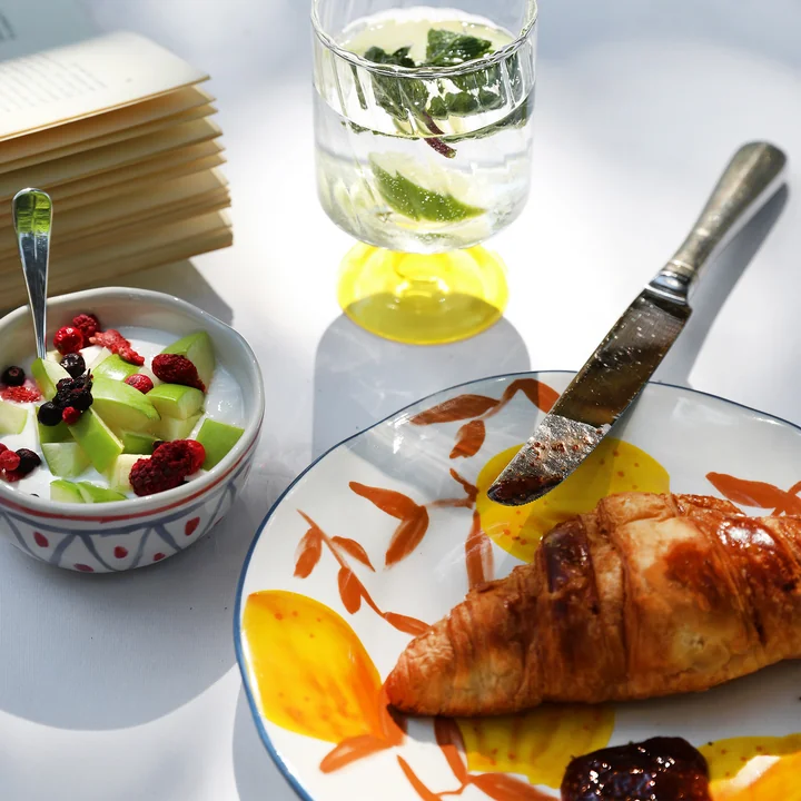 & klevering - Citroen bord takje, Ø 22 cm, veelkleurig