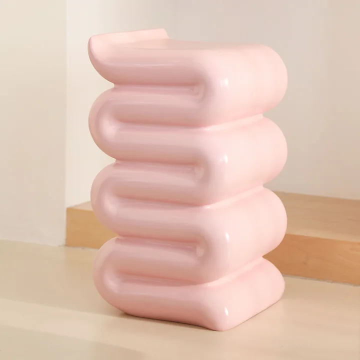 & klevering Pillar Whip - Bijzettafel, H 62 cm, roze