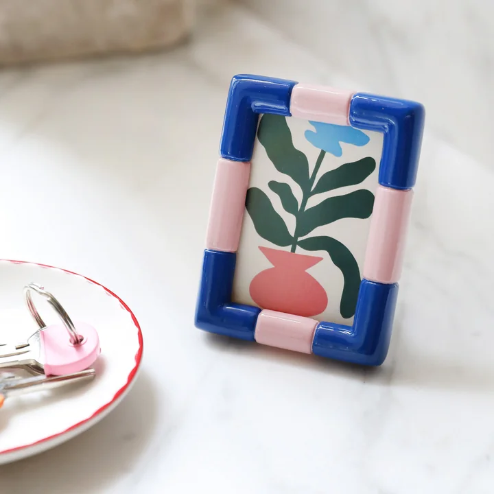 & klevering Rift - Fotolijst, 7,5 x 10 cm, blauw / roze